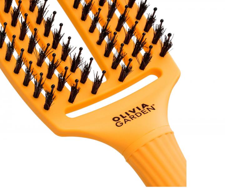 Kartáč Olivia Garden Fingerbrush Combo Medium On The Road - tmavě žlutý, limitovaná edice