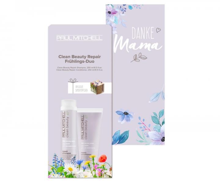 Dárková sada pro poškozené vlasy Paul Mitchell Clean Beauty + květináč se semínky zdarma