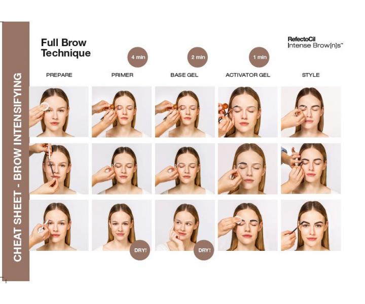 Podkladová báze pro barvení obočí RefectoCil Intense Browns Medium - jemný efekt, 15 ml