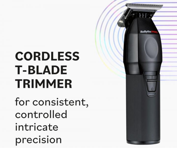 Profesion�ln� konturovac� strojek na vlasy BaByliss Pro FreshFX T-Blade Trimmer FX76E - �ern�