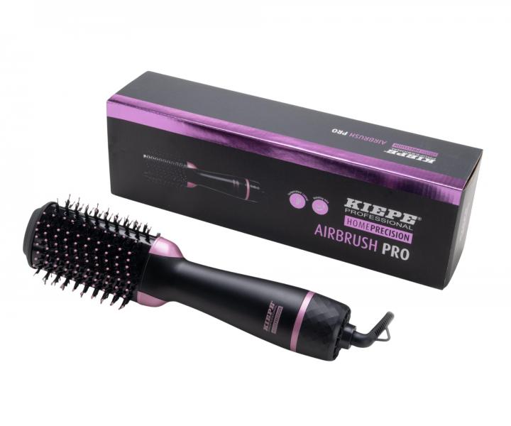 Ov�ln� horkovzdu�n� kart�� na vlasy Kiepe Professional Home Precision Airbrush Pro - 1200 W, �ern�