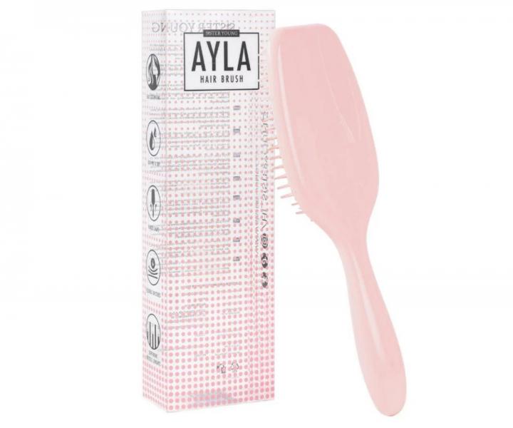 Kart�� na roz�es�v�n� vlas� Sister Young Ayla Hair Brush - sv�tle r��ov�