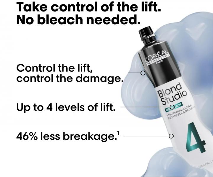 Zesv�tluj�c� kr�m na vlasy Lor�al Professionnel Blond Studio No Bleach Lightening Cream 4 - 60 ml