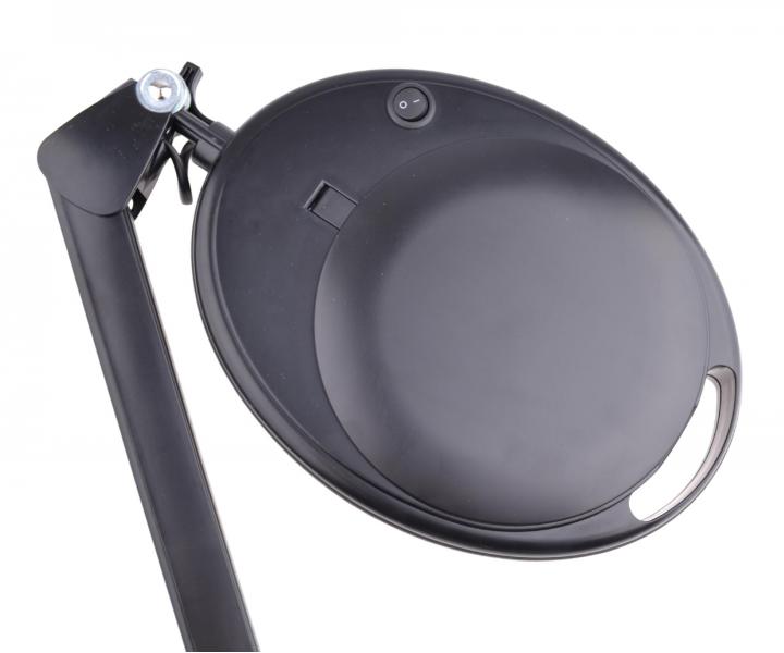 Zv�t�ovac� lupa s LED lampou na stojanu i s uchycen�m na st�l Weelko Mega+ Black - 5 dioptri�