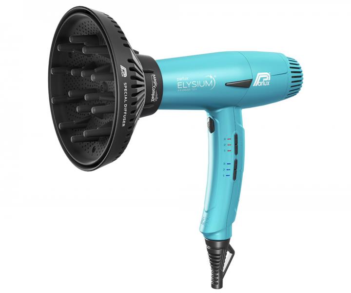 Profesionální fén na vlasy s difuzérem Parlux Elysium Galaxy Blue - 2300 W, azurový