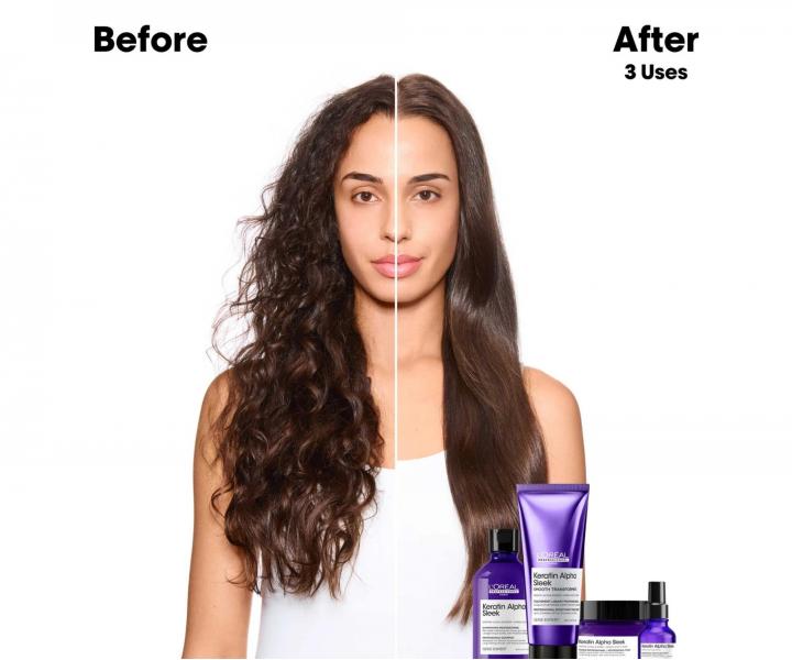 Maska pro uhlazen� krepat�ch vlas� Lor�al Professionnel Serie Expert Keratin Alpha Sleek - 250 ml