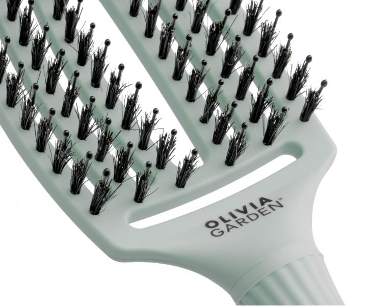 Kartáč Olivia Garden Fingerbrush Combo Medium - světle zelený