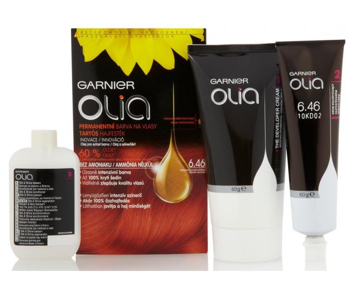 Permanentní olejová barva Garnier Olia 6.46 intenzivní červená měděná