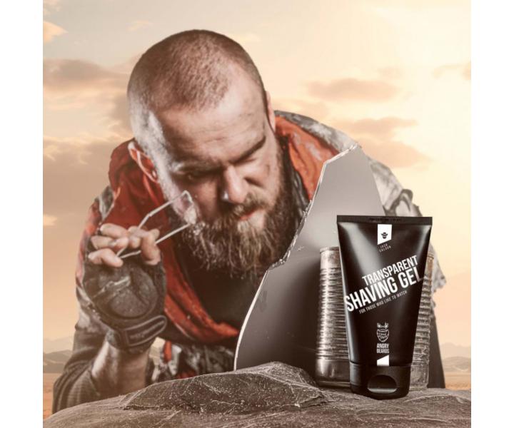 Transparentn gel na holen Angry Beards Transparent Shaving Gel Jack Saloon - 150 ml