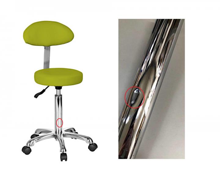 Taburet na kole�k�ch s op�rkou Weelko FAST + - zelen� - II.jakost, prom��kl�, bez origin�ln�ho obalu