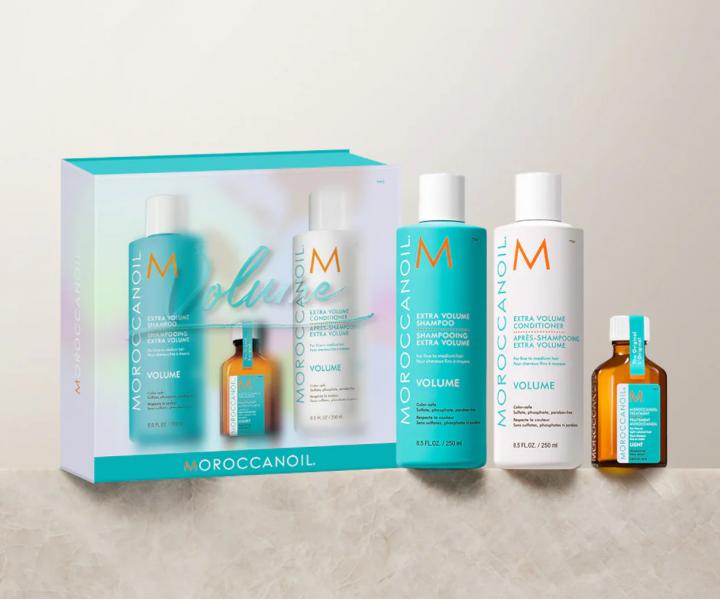 Drkov sada pro objem jemnch a oslabench vlas Moroccanoil Volume