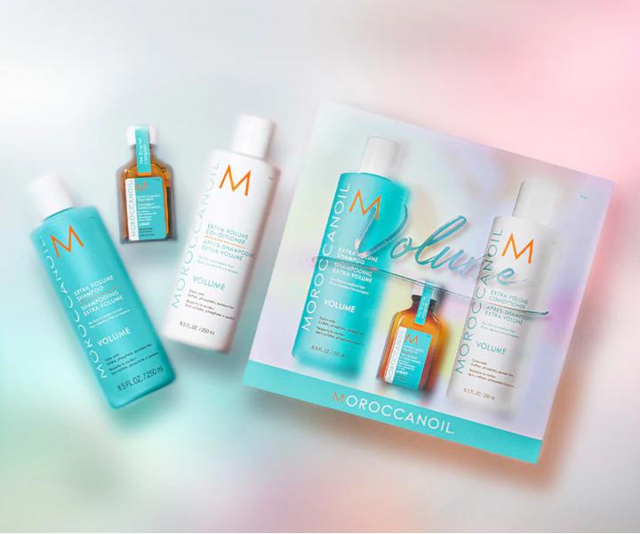 Drkov sada pro objem jemnch a oslabench vlas Moroccanoil Volume