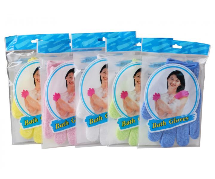 Koupelové exfoliační rukavice Sibel Baleno - různé barvy - 1 pár