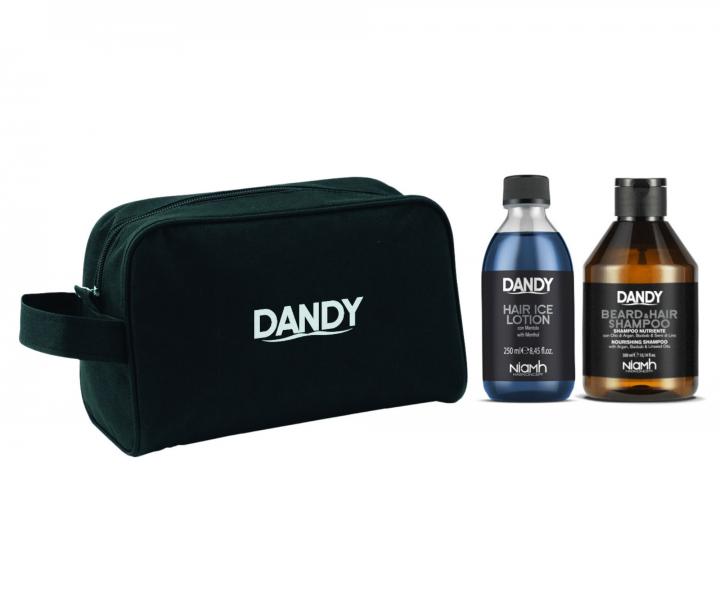 D�rkov� sada pro myt� vous� a vlas� Dandy + lak na vlasy Dandy Extra Dry zdarma