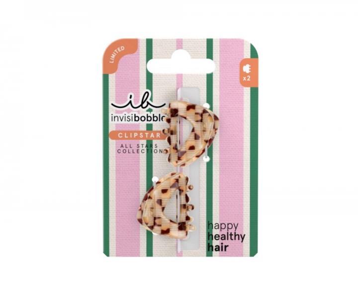 Sk�ipce do vlas� Invisibobble Clipstar XS All Stars Golden Caddie - 2 ks, jantarov� hn�d�
