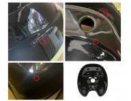 Umyvadlo pro myc� box, Detail DHS-0325b - keramick�, �ern� - II. jakost, kaz glazury