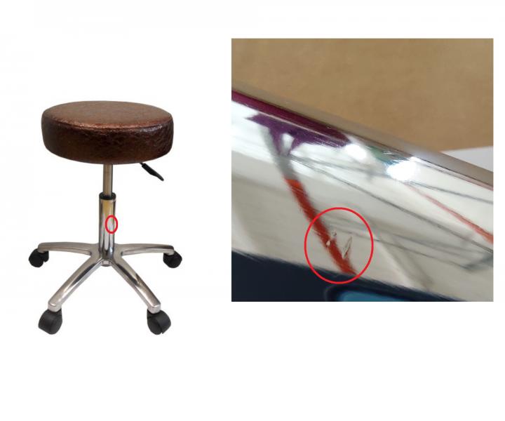 Taburet na kolečkách Detail BOB - hnědý (74) - II. jakost - oděrka pístu