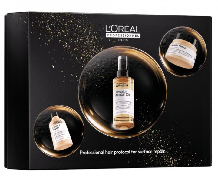 D�rkov� sada pro such� a po�kozen� vlasy Lor�al Professionnel Serie Expert Absolut Repair Trio