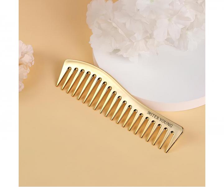 H�eben na vlasy Sister Young Zuri Styling Hair Comb - 18,3 cm, zlat�