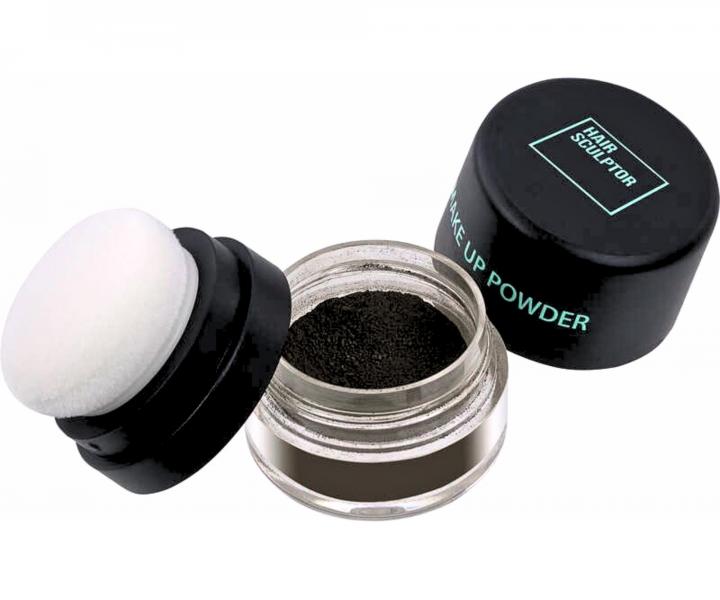 Pudr pro zakryt� odrost� a �edin Sibel Hair Make-up Powder - �ern�, 3 g