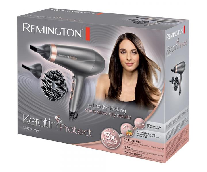 Fén na vlasy Remington Keratin Protect AC8820 - stříbrný, 2200 W
