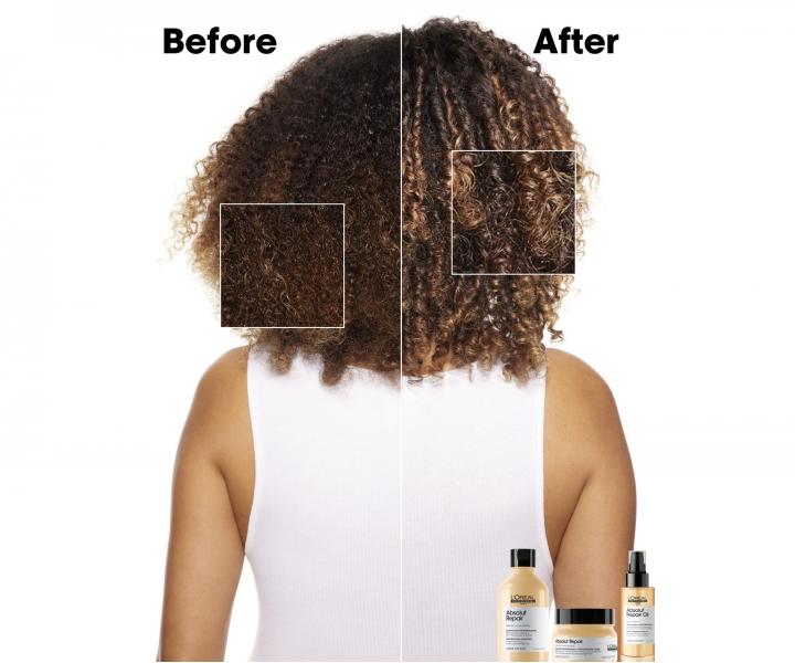 Sada pro suché a poškozené vlasy Loréal Professionnel Absolut Repair + kosmetická taška zdarma