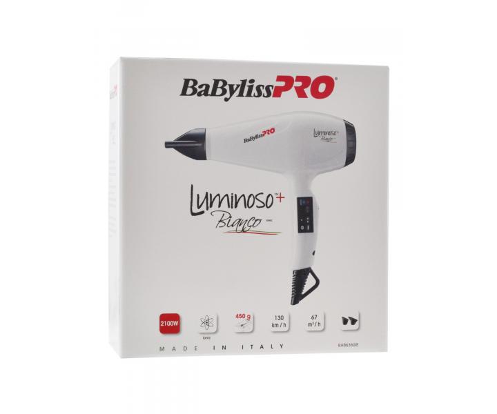 Fén na vlasy BaByliss Pro Luminoso Bianco- 2100 W, bílý
