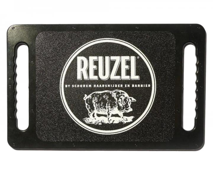 Barber zrcadlo s dvma dradly Reuzel Double Handled Mirror - ern, 26x40 cm