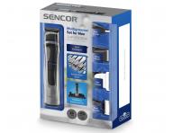 Multifunkční zastřihovač vlasů, vousů a celého těla Sencor Multigroomer Set for Men SHP 8500BK - stříbrný