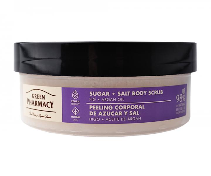 Cukrovo-solný tělový peeling s fíky a arganovým olejem Green Pharmacy Body Scrub - 200 ml
