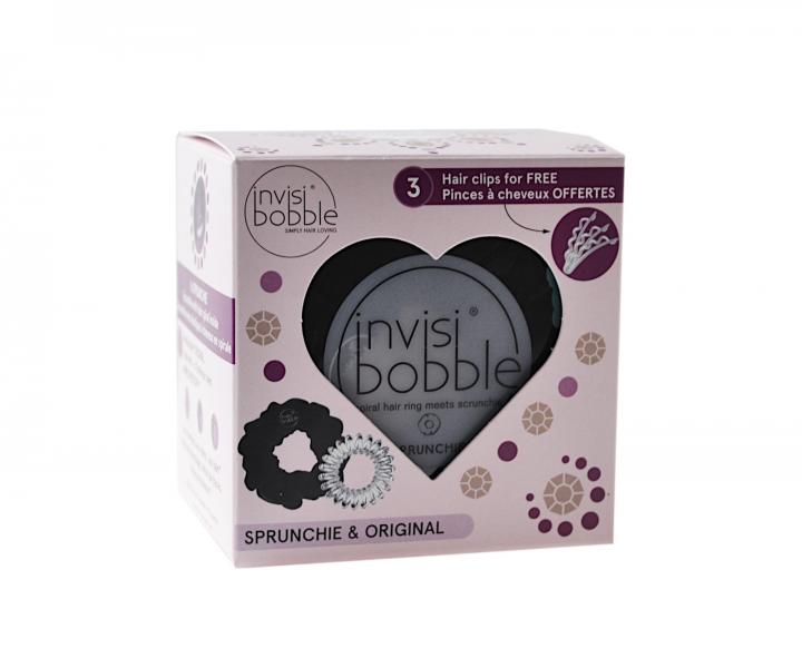 Sada spirálových gumiček Invisibobble Sprunchie and Original + spirálové sponky zdarma