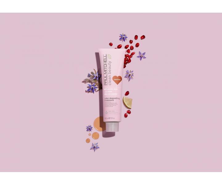 Vyživující barvicí maska Paul Mitchell Clean Beauty Color Depositing Treatment - červená, 150 ml