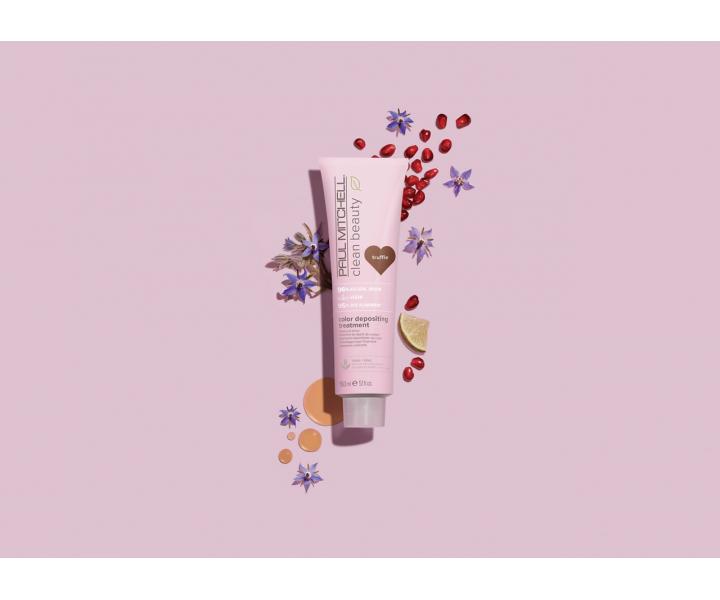 Vyživující barvicí maska Paul Mitchell Clean Beauty Color Depositing Treatment - hnědá, 150 ml