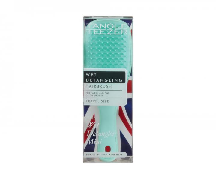 Cestovní kartáč na rozčesávání vlasů Tangle Teezer The Wet Detangler Mini Sea Green - tyrkysový