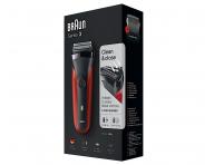 Planžetový holicí strojek Braun Series 3 ProSkin 300s - červený