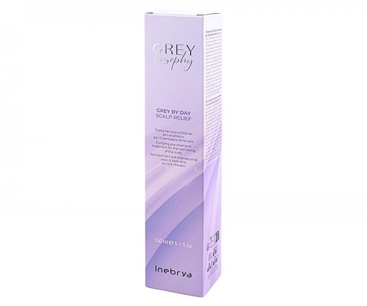 Oetujc pedamponov pe pro zdravou pokoku hlavy Inebrya Grey By Day Scalp Relief - 150 ml