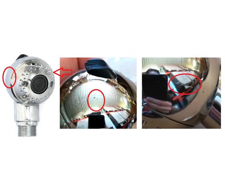 Náhradní sprška k hadici pro mycí box Detail - plastové sítko - II. jakost - oděrky