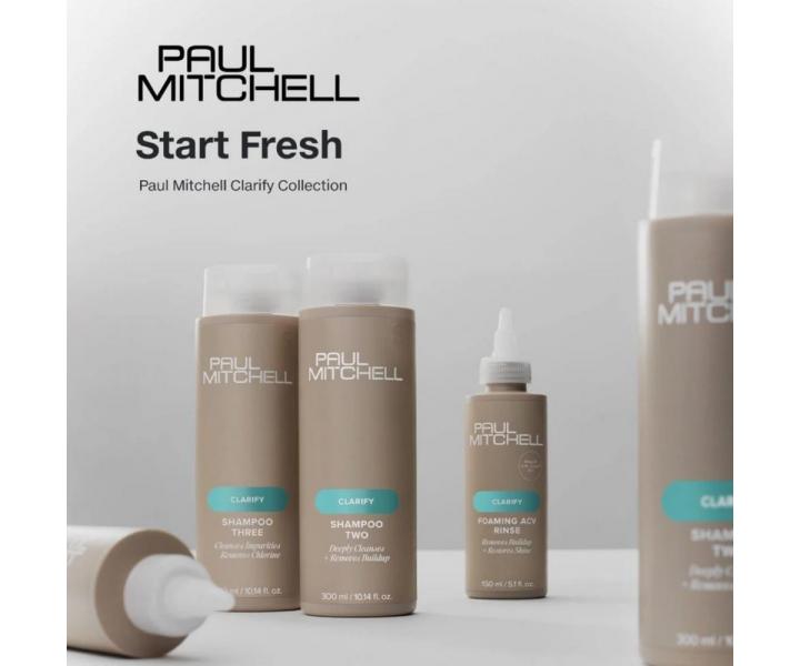 Oplachov� p��e pro �ist�, sv�� a leskl� vlasy Paul Mitchell Clarify Foaming ACV Rinse - 150 ml