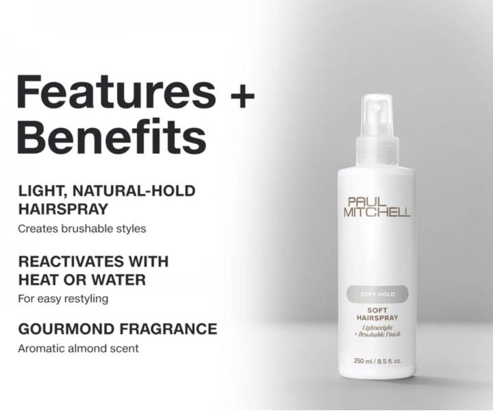 Lak na vlasy s lehkou fixac� Paul Mitchell Soft Hold Soft Hairspray - 250 ml