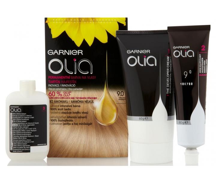 Permanentní olejová barva Garnier Olia 9.0 světlá blond