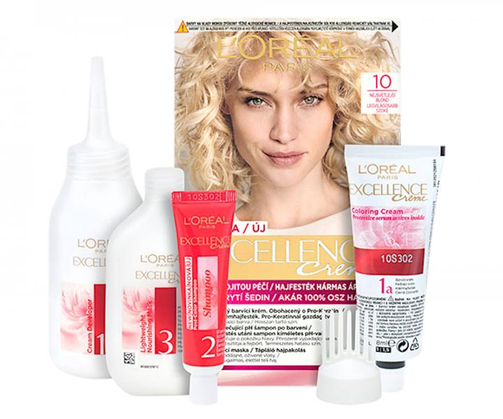 Permanentní barva Loréal Excellence 10 nejsvětlejší blond
