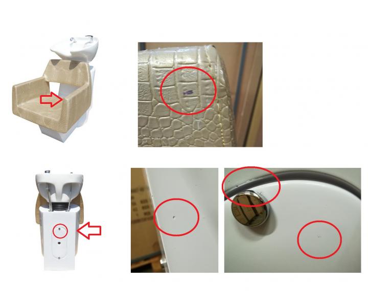 Kadeřnický mycí box Detail Luxor, zlatý (76) - II. jakost - skvrna na kožence, oděrky na korpusu
