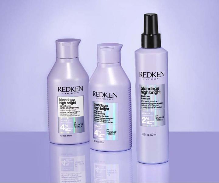 Sada pro rozjasnn blond vlas Redken Blondage High Bright + cestovn sada zdarma