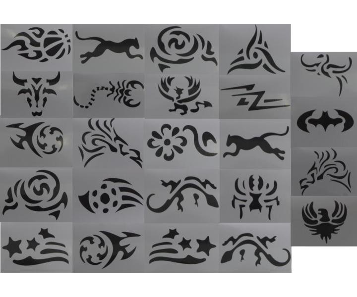 Šablony pro ornamenty TATTOO, Sibel - Barburys - 24 vzorů