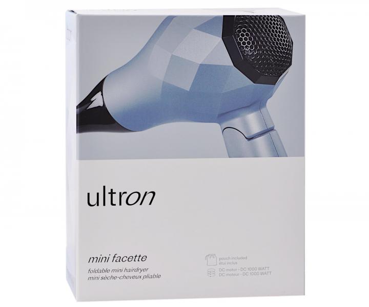 Cestovní fén na vlasy Ultron Mini Facette - modrý, 1000 W