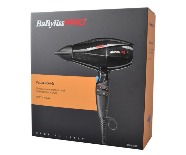 Profesionální fén na vlasy BaByliss PRO Vulcano-HQ Ionic - 2400 W - černý