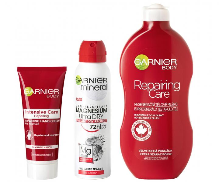 Dárková sada regenerační péče pro celé tělo Garnier Repairing Care