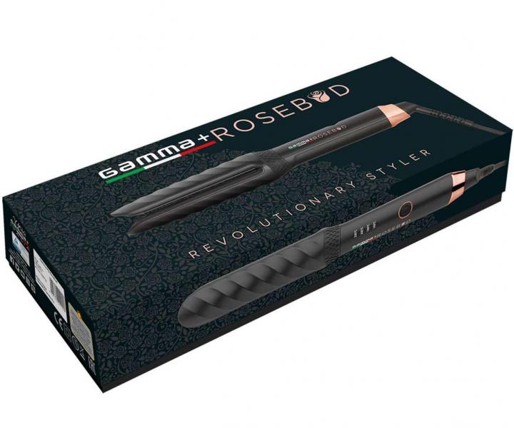 Kulma na vlasy 2v1 Gamma Piú Rosebud - černá