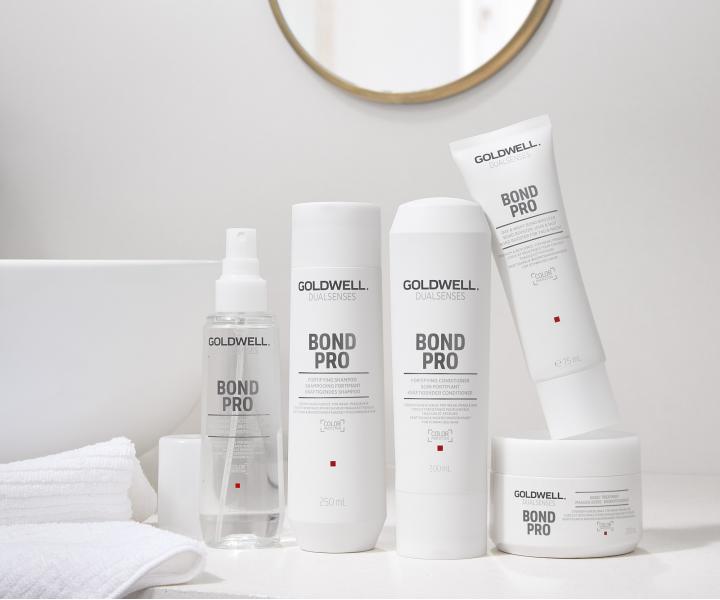 Sada pro poslen vlas Goldwell DS Bond Pro - ampon + kondicionr + fluid + nramek zdarma