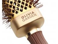 Čtverhranný foukací kartáč na vlasy Olivia Garden Expert Blowout Straight Gold & Brown - 40 mm